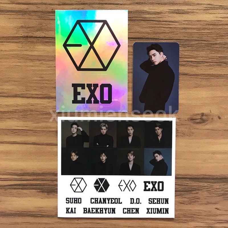 [Official Goods] EXO Lightstick Ver 3 Goods Sticker set + Photocard D.O [ LS versi 3 Official ]