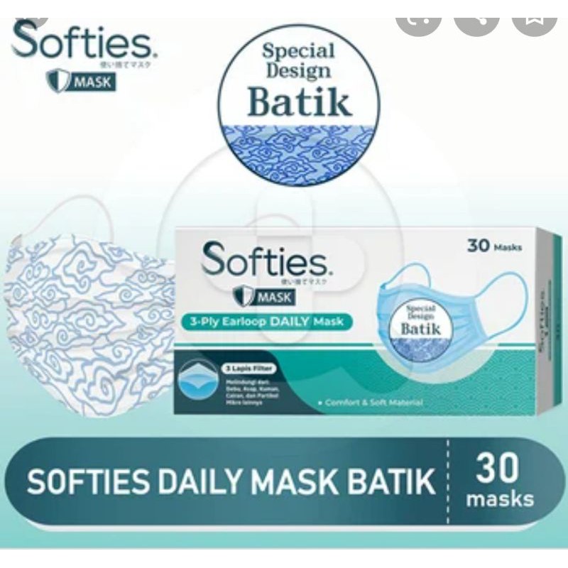 Softies Daily Mask 30's Design Batik