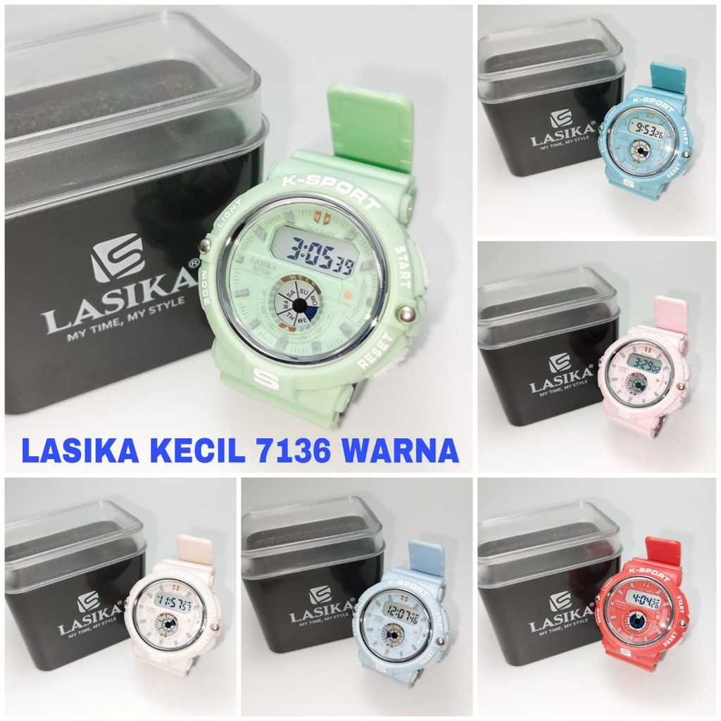 TERMURAH!!! Lasika Jam Tangan Unisex Digital Type 7136 Series Warna Murah Berkualitas