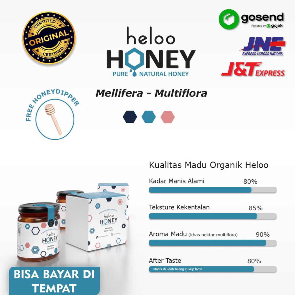 

MADU ASLI MURNI ALAMI HELOO HONEY KESEHATAN BADUY TERUJI ORGANIK ORIGINAL MELLIFERA MULTIFLORA 300gr