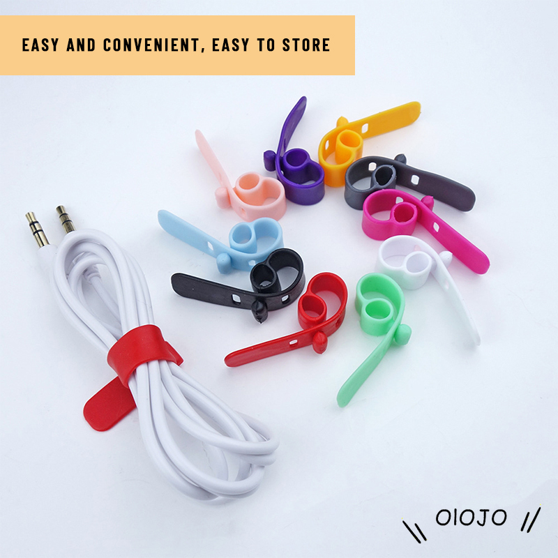 Aksesori Penggulung Kabel Silikon USB Jalur Data Earphone Mouse Keyboard Kabel Pemegang Kabel Pelindung Pengisian Pengisi Daya Kawat Organizer-ol