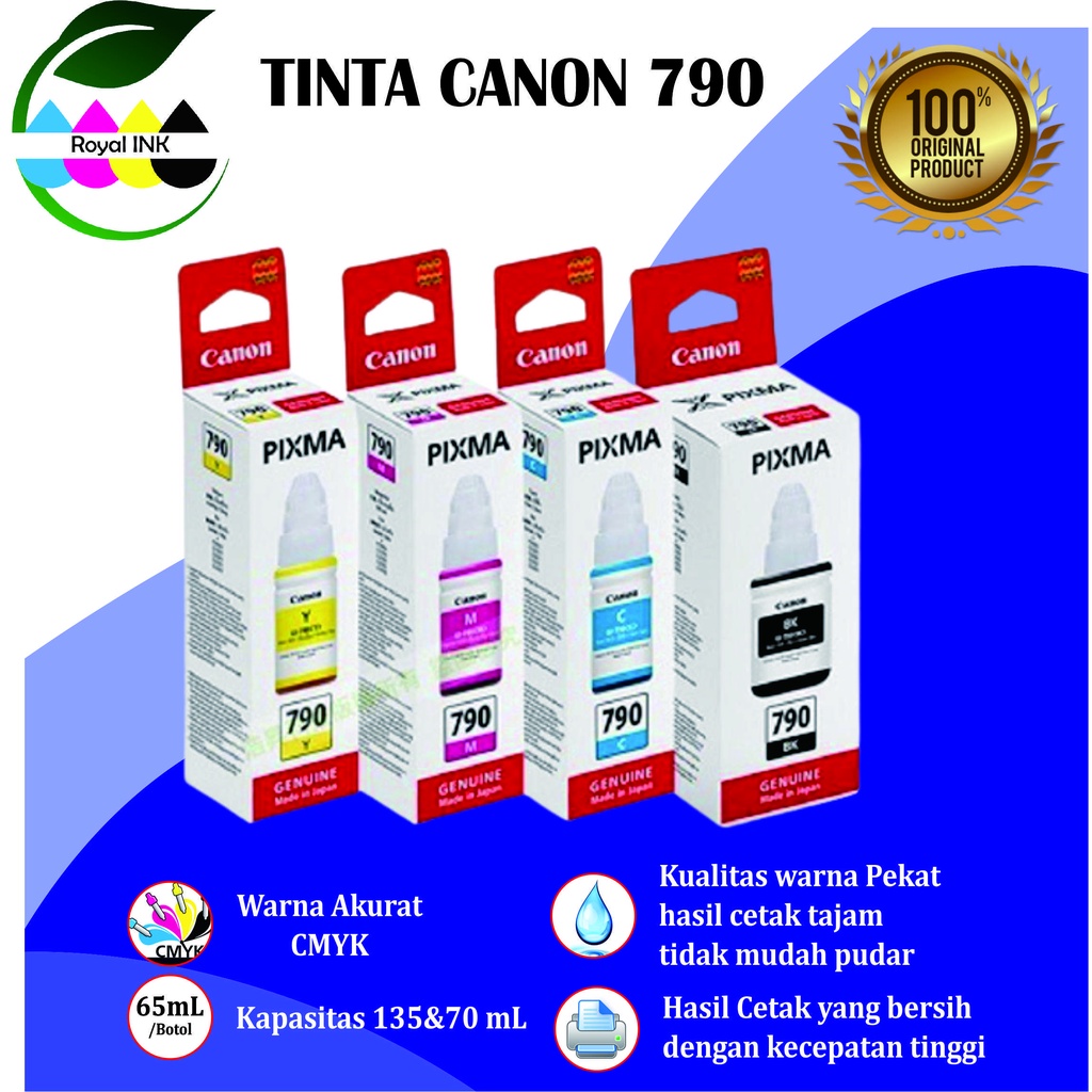 1 SET 4 PCS | TINTA CANON GI 790 PREMIUM(COMPATIBLE) For CANON G1000, G2000, G2002, G3000-1SET