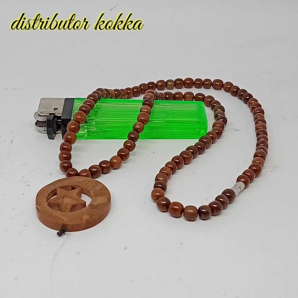 MURAH Kalung kokka kaukah bulan bintang full coklat