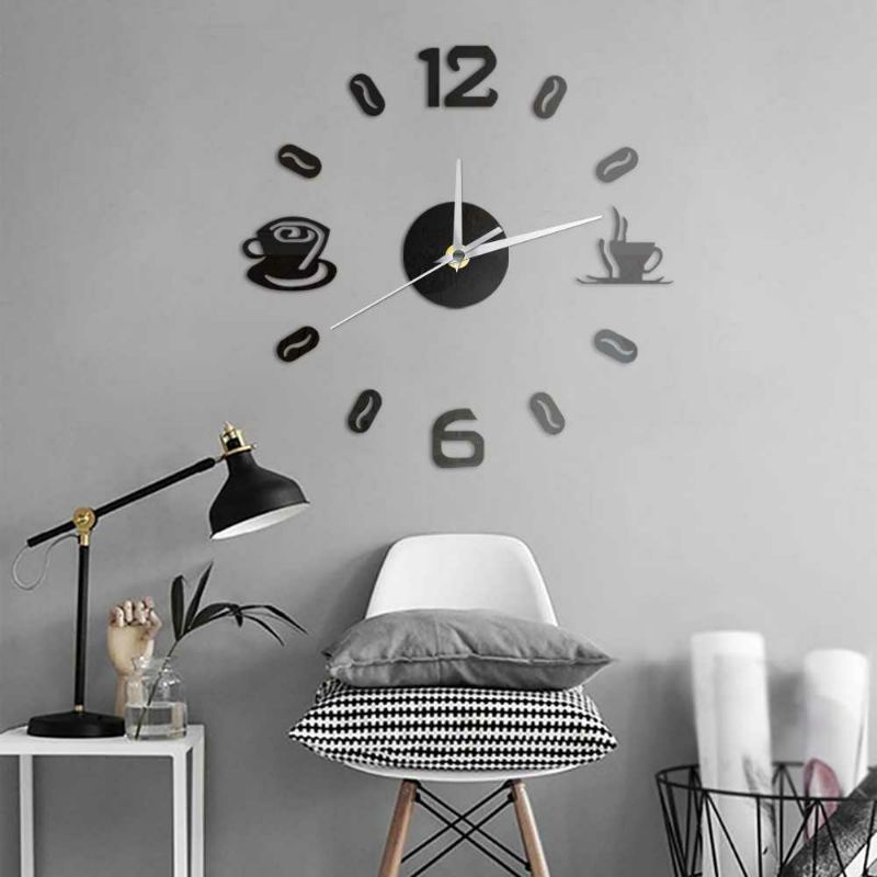 Taffware Jam Dinding DIY Giant Wall Clock 30cm Coffee Bell