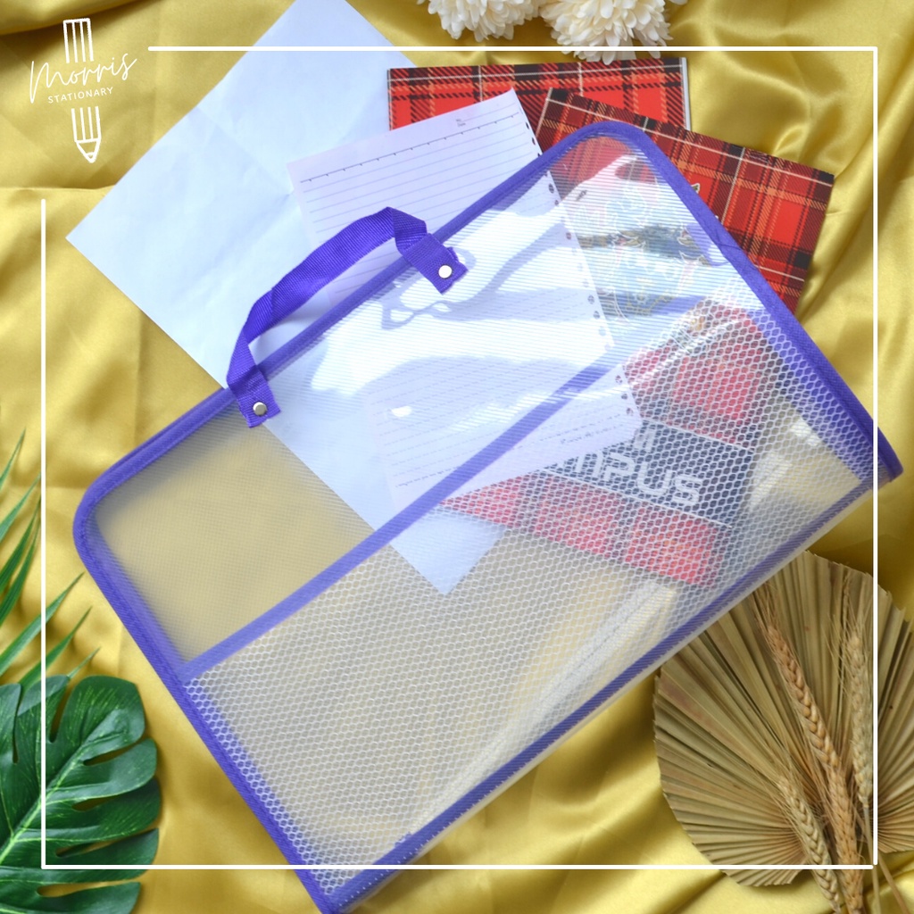 

NIKIKO Map zipper / resleting tenteng biru / file holder