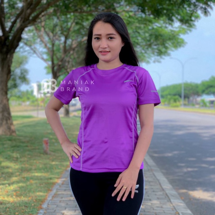 Kaos Olahraga Wanita Pakaian Olahraga Training Atasan Senam Running gym Tshirt Lari Zumba Fitnes Ladies Jogging (KN-W)