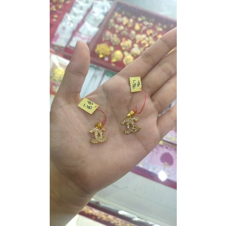 Liontin Chanel Permata Putih kadar 375 | UBS | Stok terbatas | Emas asli | Emas Jakarta | Kalimantan