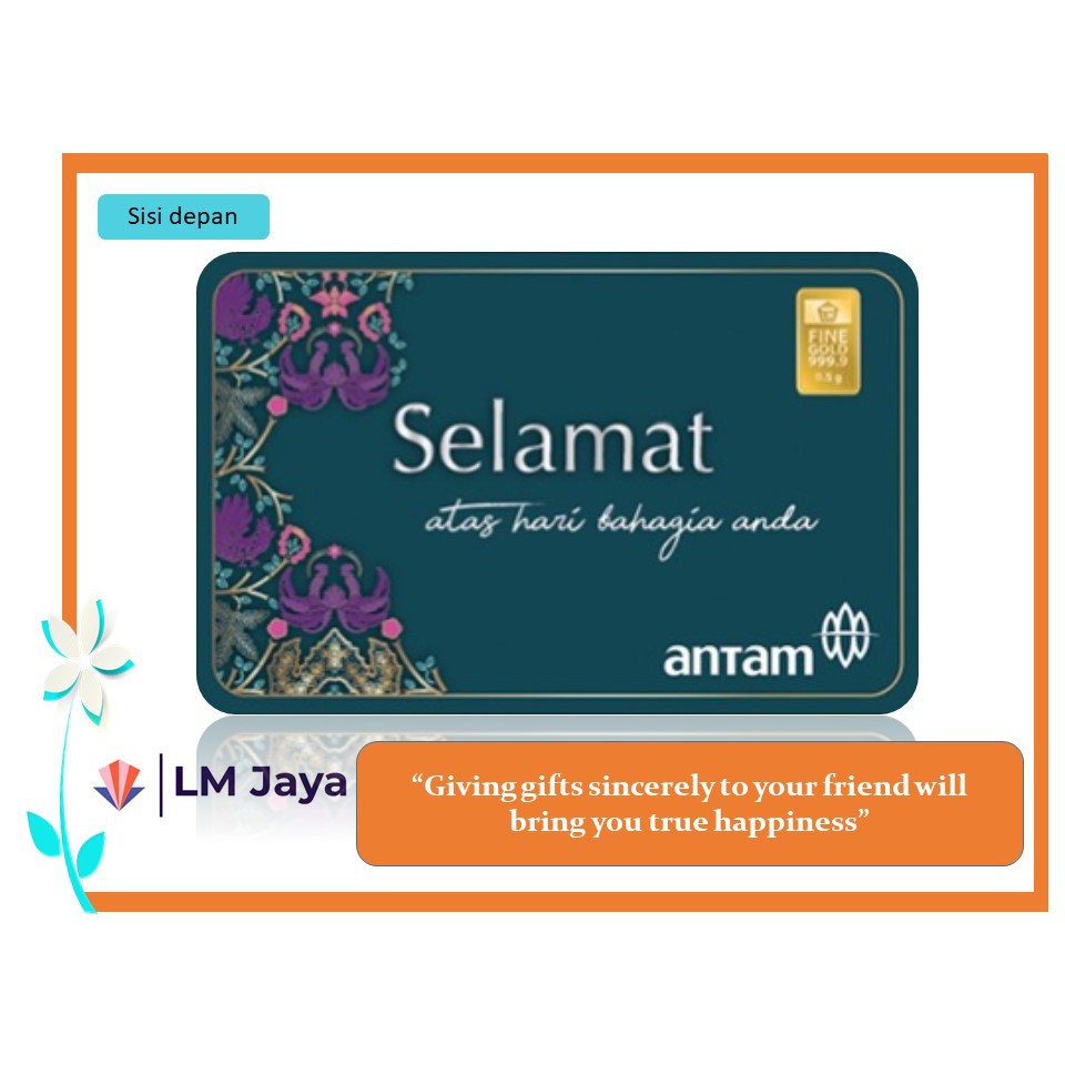 Kado Istimewa Logam Mulia Antam Gift Series Selamat 0.5 gr