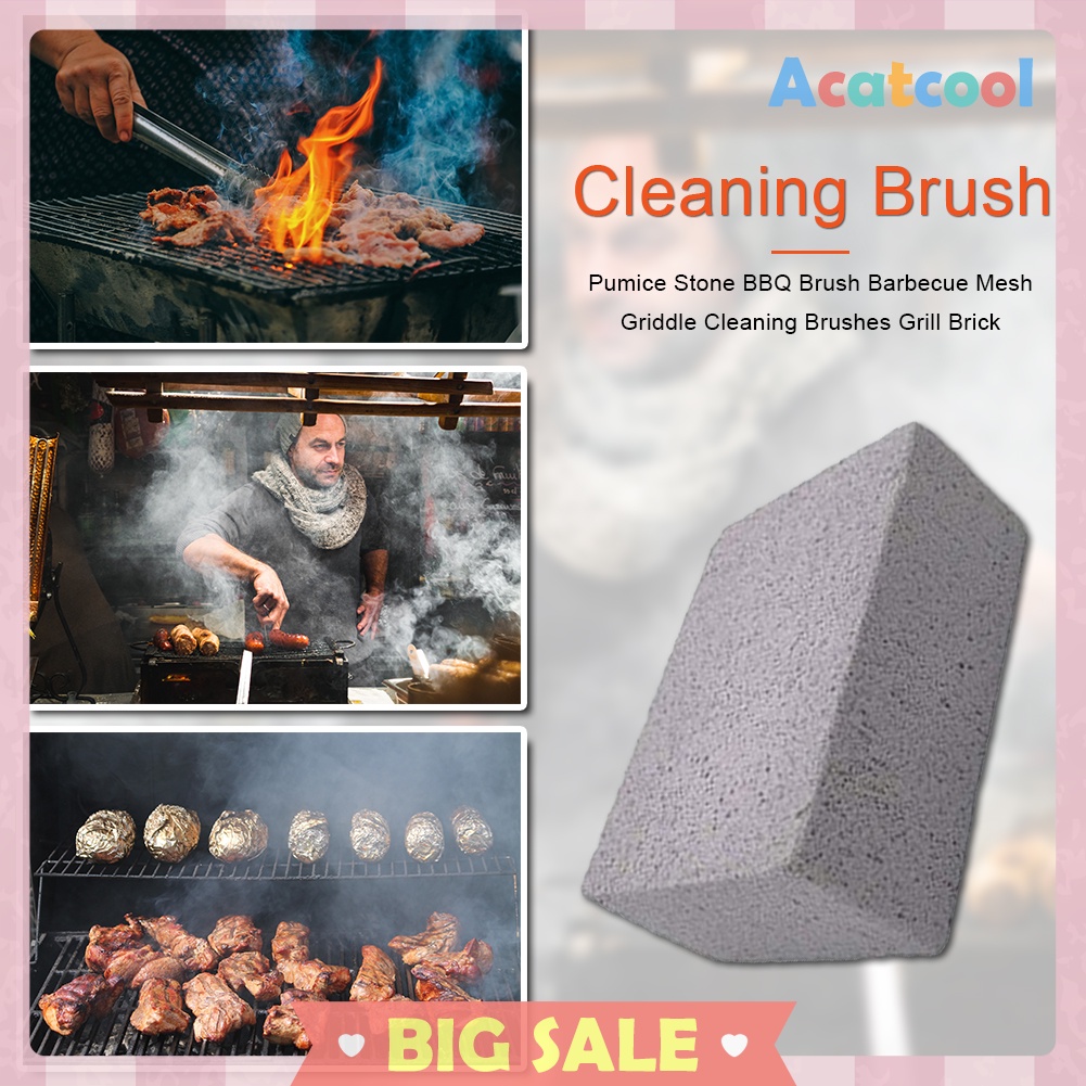 Pumice Stone BBQ Brush Barbecue Mesh Griddle Cleaning Brushes Grill Brick