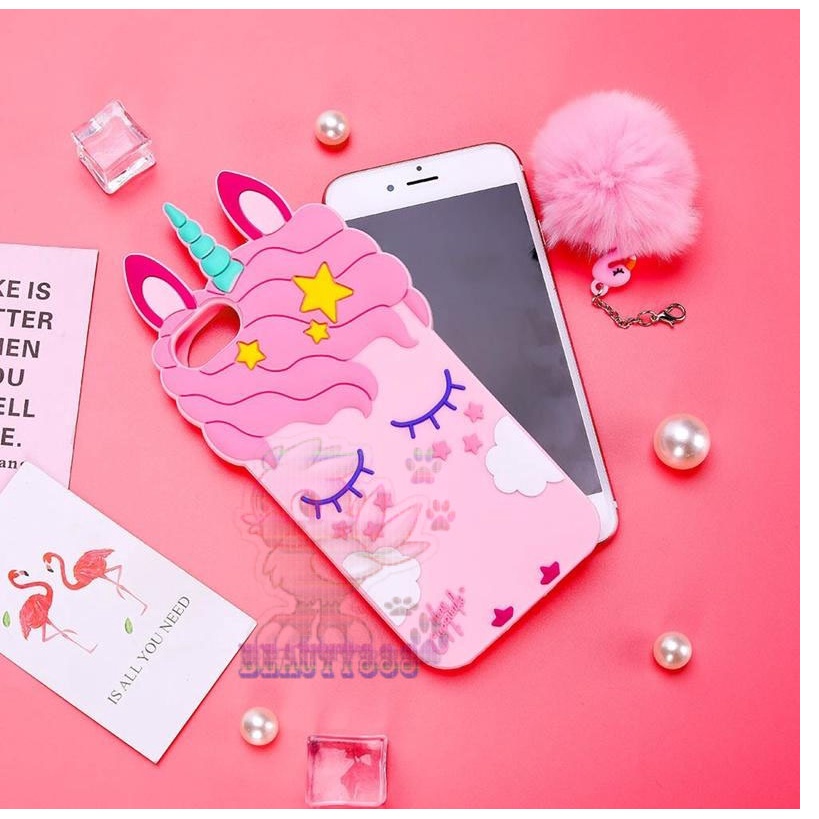 Silikon 3D Unicorn Infinix Smart 2 X5515 Cute Case SiliKon Karakter 4D Infinix X5515 Soft Case Lucu