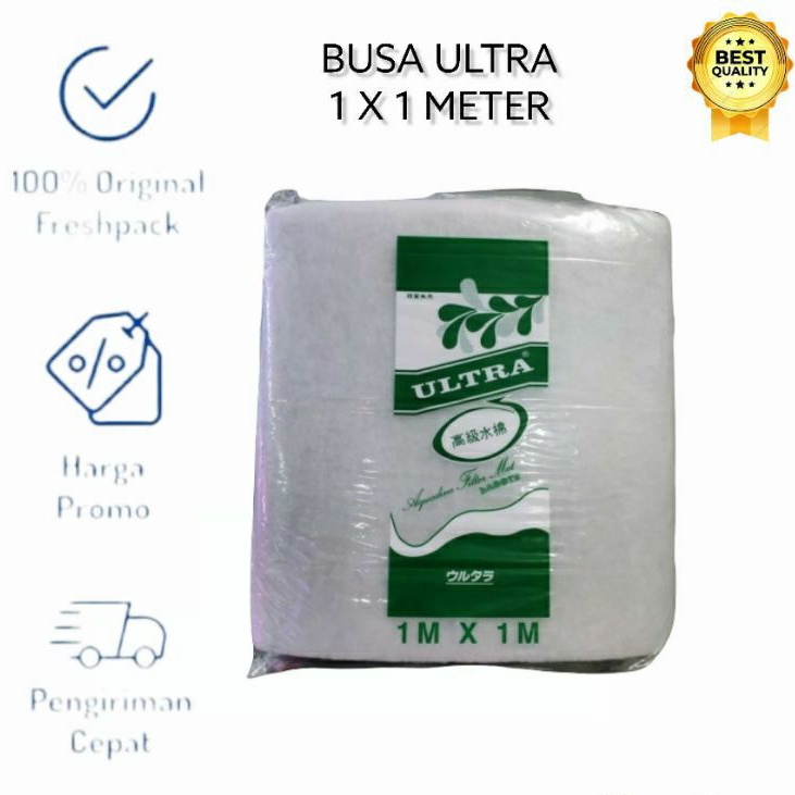 Kapas Ultra Hijau 1 X 1 M Media Filter Busa Filter Aquarium Ultra