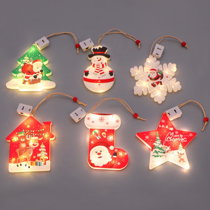 [Christmas Home Decoration Products] [1pc Xmas LED Decorative Window Lights] [waterproof Christmas Tree Decor Hanging Lights]