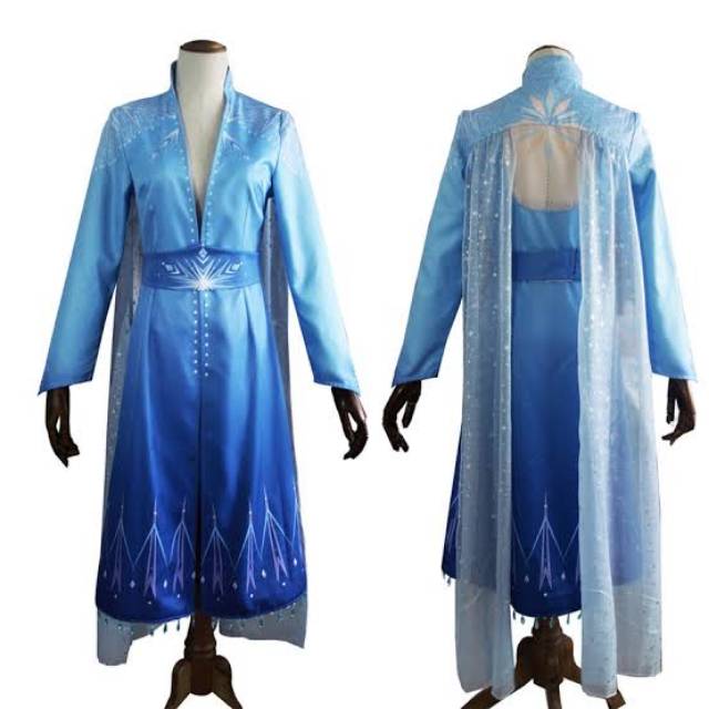 Fullset Kostum Cosplay Elsa Frozen 2 Disney Princess Import Taobao