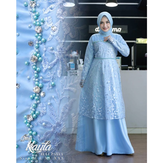 Gamis Kayla NK / Kebaya Brukat Modern / Dress Brokat / Kebaya Kondangan