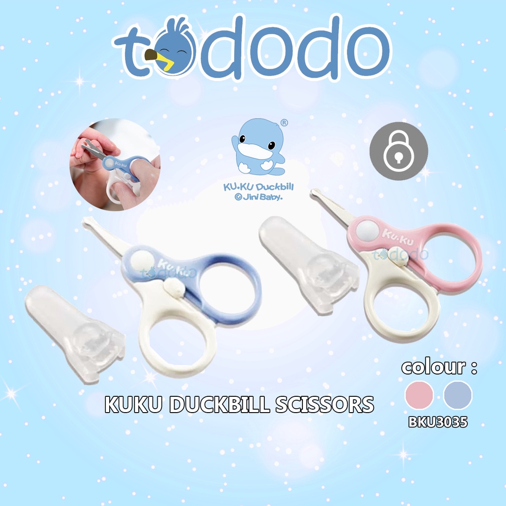 Baby Safety Scissors Kuku Duckbill / Gunting Kuku Aman KU3035