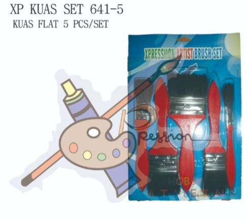 

KUAS SET 641-5 KUAS LUKIS BENTUK FLAT MERK XPRESSION