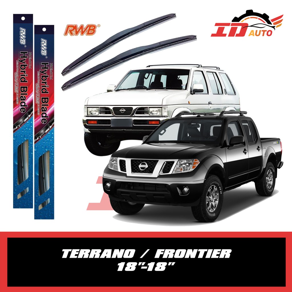 WIPER NISSAN TERRANO / FRONTIER SET UKURAN 18 DAN 18 MERK RWB