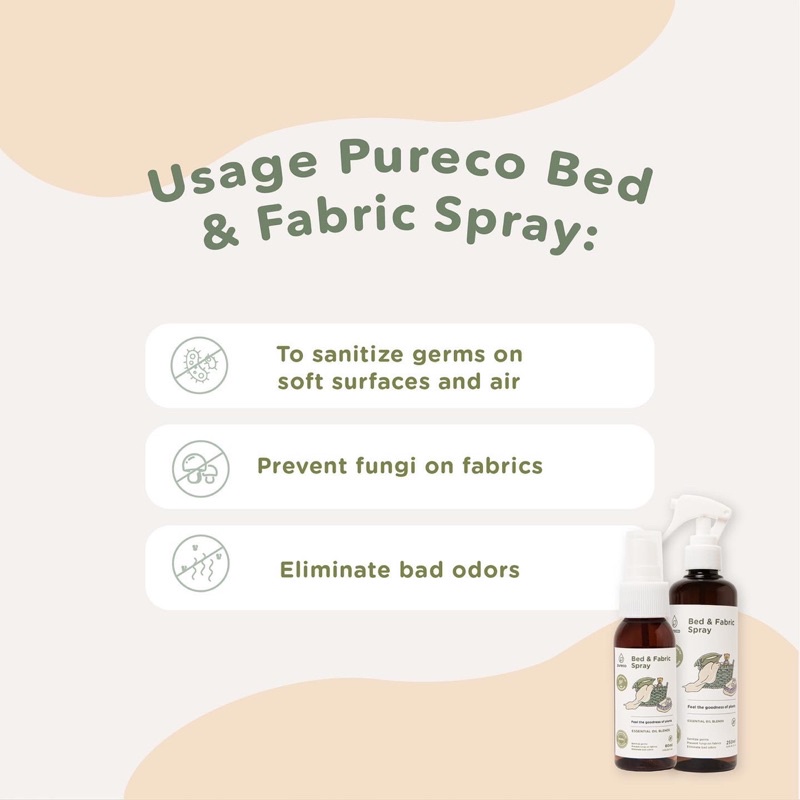 pureco bed &amp; fabric spray 900ml refill size