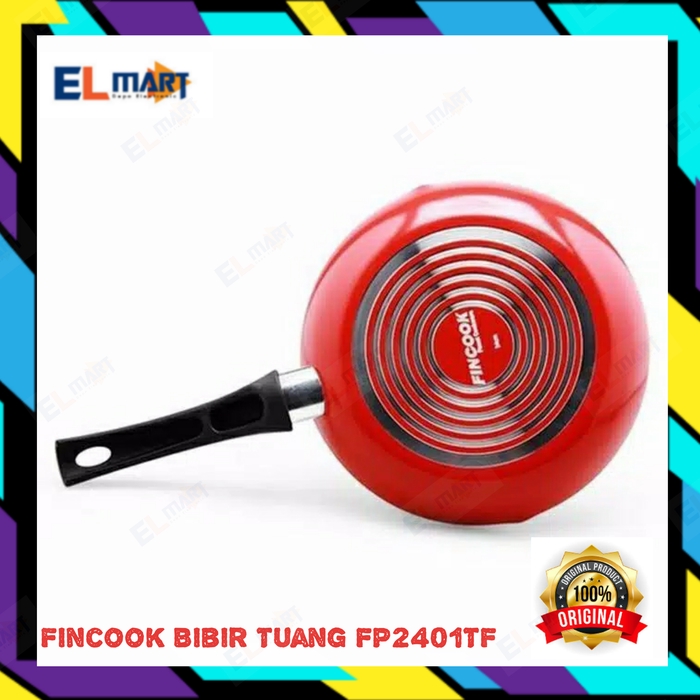 Fry pan anti lengket PFOA free FINCOOK bibir tuang 24cm FP2401TF wajan