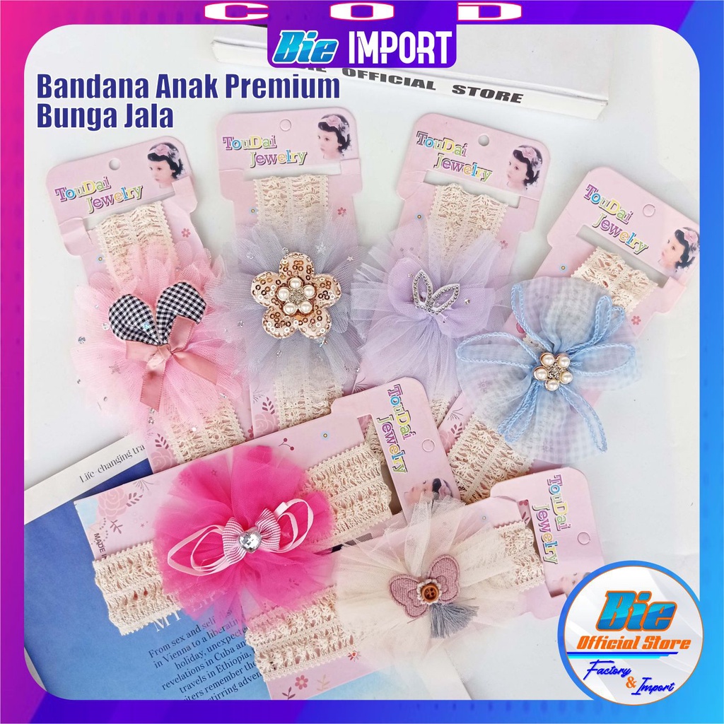 Bandana Anak Korea Pita Motif Premium Impor Best Seller