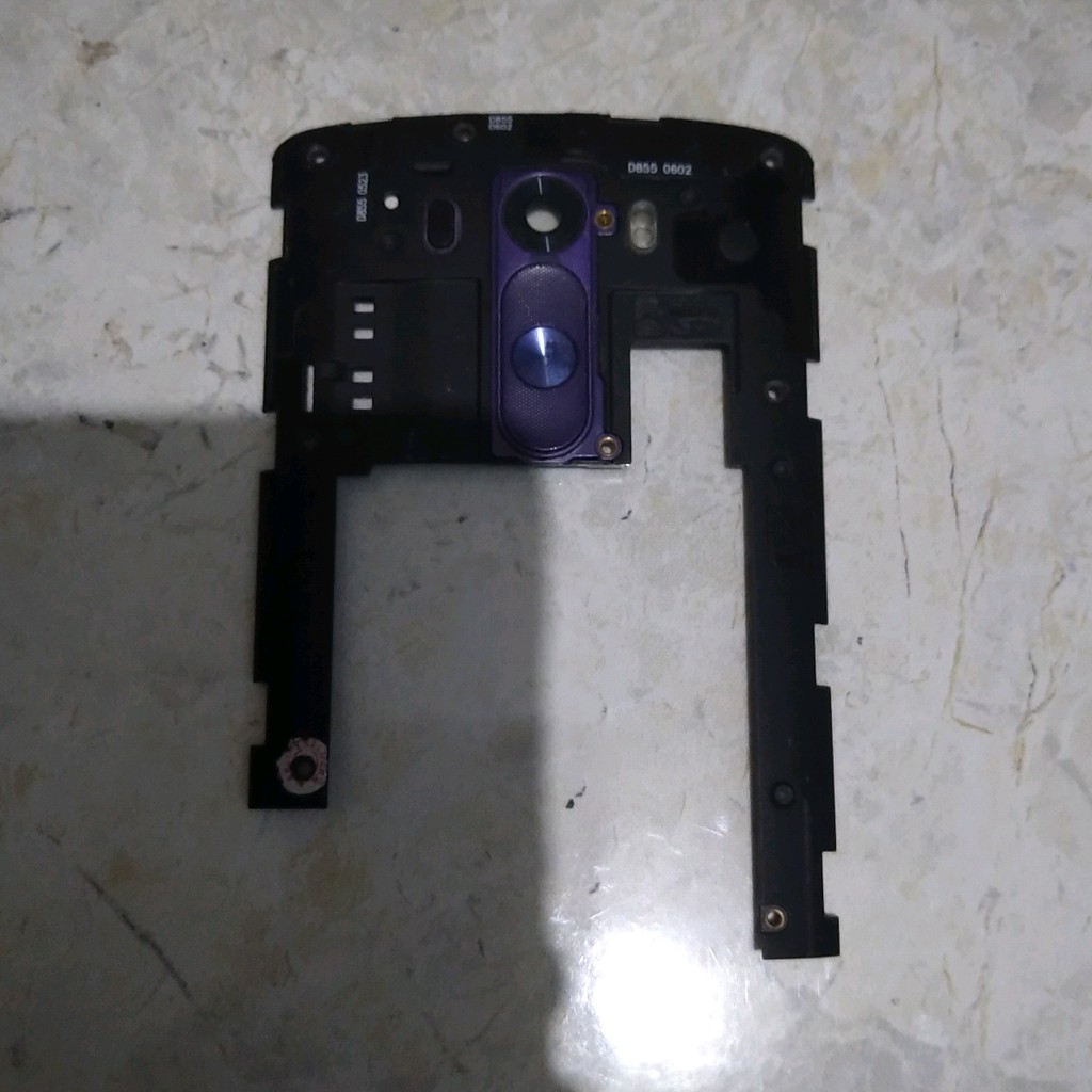 Tutup mesin flexible on off volume dan kaca kamera LG G3 D855 ori copotan warna ungu