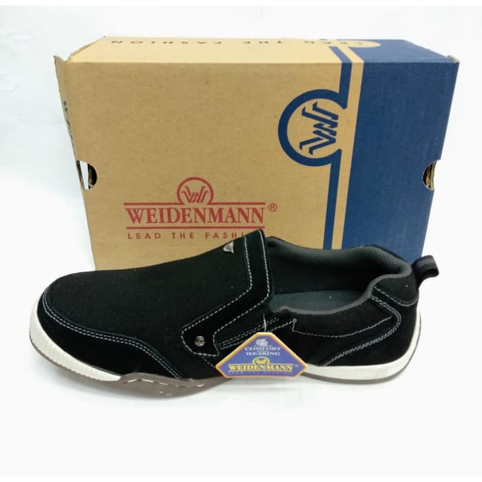 Sepatu weidenmman actor 05 hitam sepatu casual pria original - Hitam
