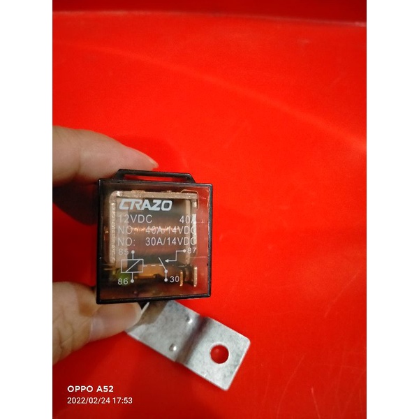 Riley Relay 4 kaki Klakson Lampu Mobil Motor kaki 4 Transparan Tembaga