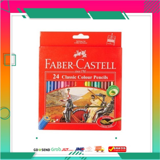 

F CASTELL CLASSIC COLOUR PENCILS 24LONG (1C=6) WH