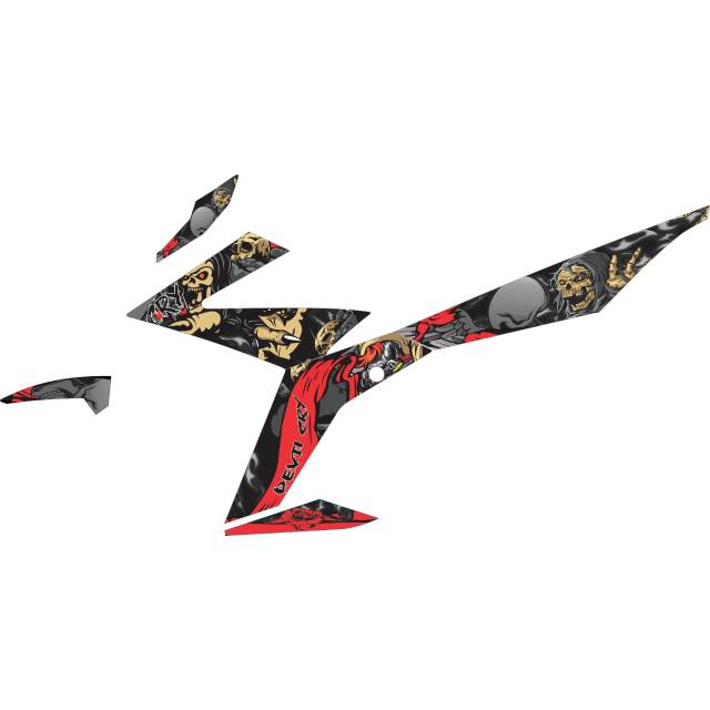 Stiker Striping satria fu fi skull Variasi Costum Suzuki