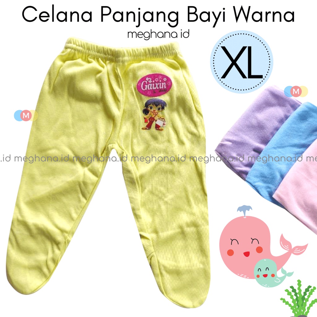 Celana Panjang 2 - 3 Tahun Baby Polos katun Lembut  Warna Gaixin Size XL TUTUP