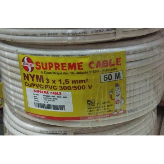 Kabel Supreme NYM 3 x 1,5 mm meteran