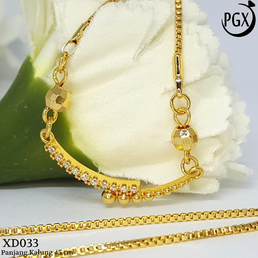 PGX Kalung Wanita Xuping Perhiasan Lapis Emas Aksesoris Fashion Premium - XD058