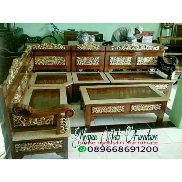 Kursi tamu jati sudut bagong rahwana