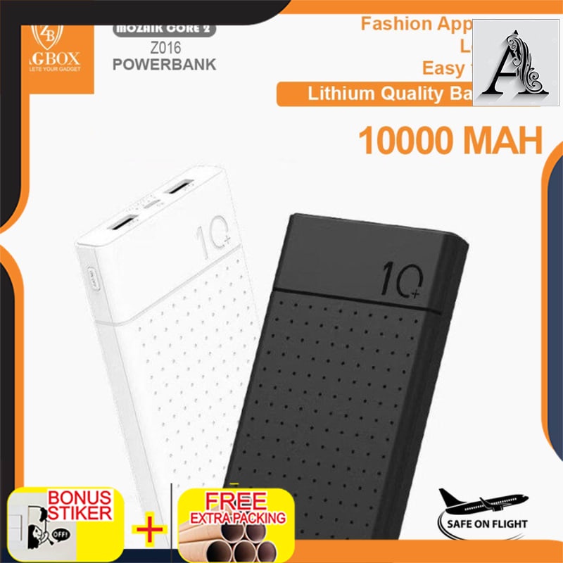 

Terlaris Power Bank 10000 mAh Dual Usb / powerbank 2.4A zagbox