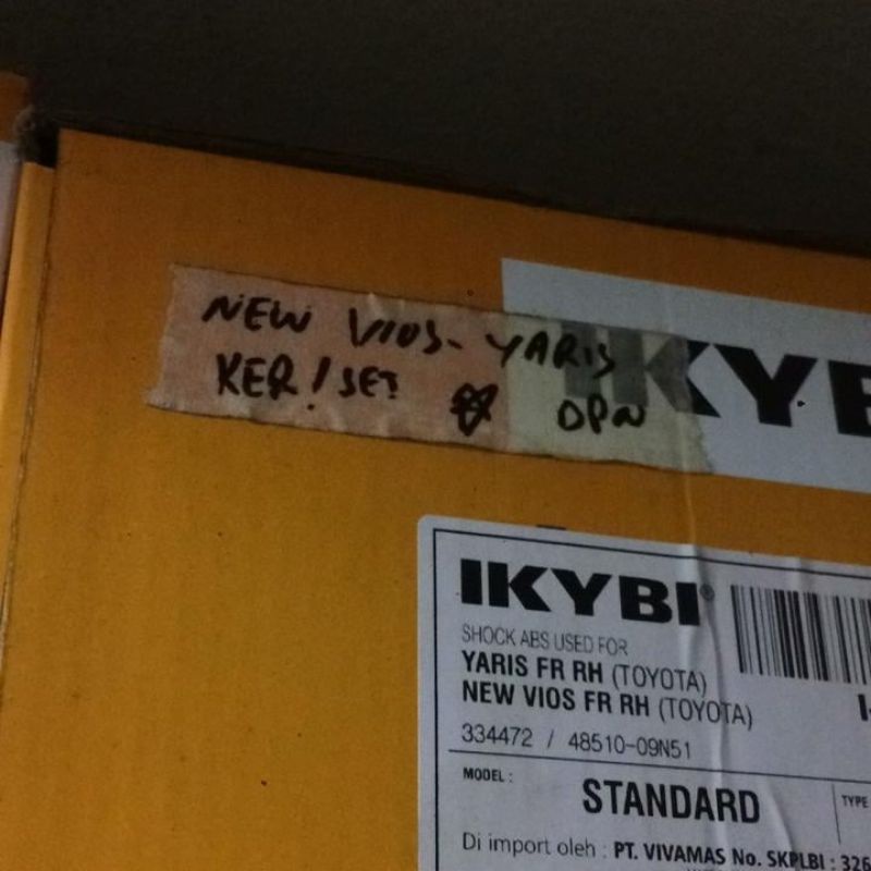 sepasang shock breaker depan new vios yaris ikybi shockbreaker