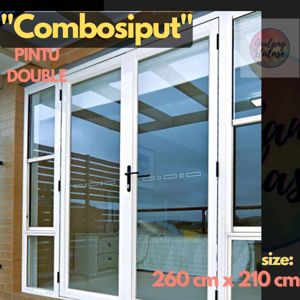 PIntu double Combosiput/pintu rumah/pintu depan aluminium