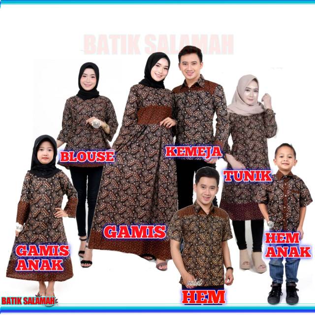 BATIK COUPLE KELUARGA/BAJU BATIK PESTA KELUARGA/HEM BATIK AYAH ANAK