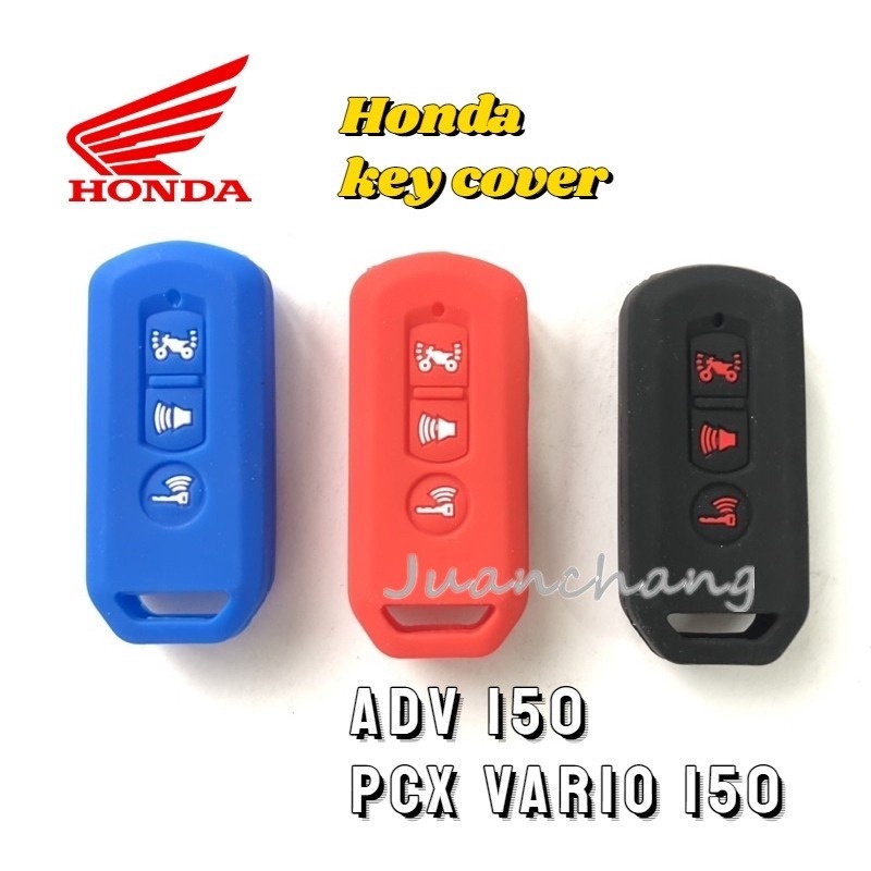 Set case Pelindung Kunci remote Bahan Silikon Untuk Honda Skuter ADV150 PCX Vario 150