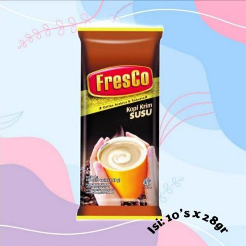 

fresco kopi krim susu 10sachet X 28g coffee arabica & robusta