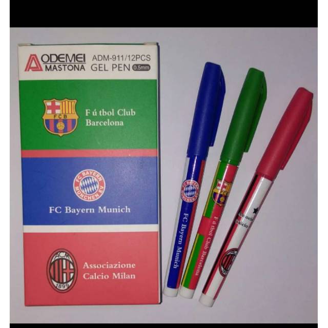 

Pulpen Aodemei karakter club bola pen 0.5mm / 12 pcs (bh)