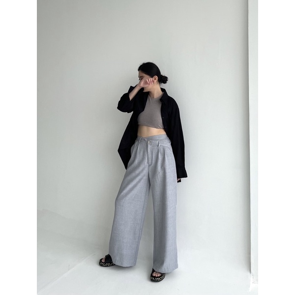 lookatmeofficial • Hadid Highwaist Pants - Celana Kulot Wanita Premium