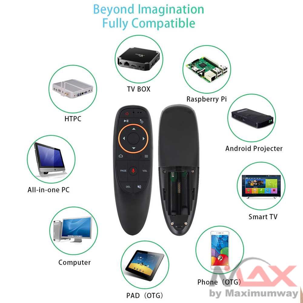 Remote Android TV Box sensor gerak pointer mouse Google Voice assistant Microphone bisa cloning remote lainnya 6 Axis Gyroscope 2.4GHz Voice Control 10pcs G10 G10S Voice Remote Control 2.4G Wireless Air Mouse Microphone Gyroscope for Android tv box T9 H96