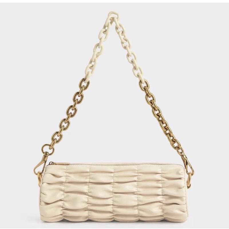 C Talullah Ruched Chain handle Bag