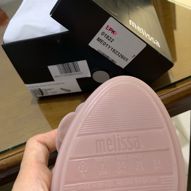 ORIGINAL MINI MELISSA BAJA EAST space love flower AD Light PINK 01822