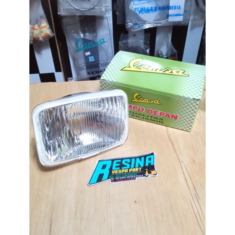 headlamp lampu depan vespa ps tv vespa ps kotak merk VEMSA