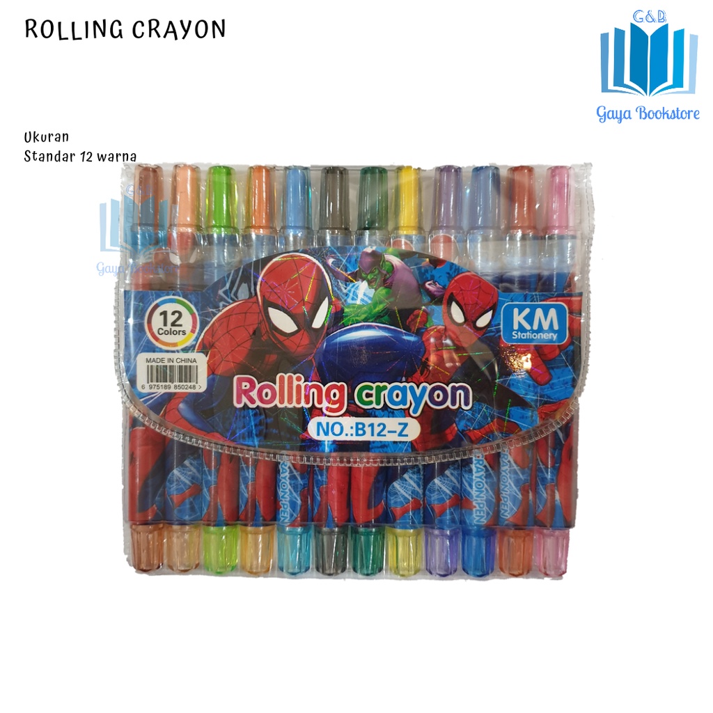 

Krayon Putar 12 Warna Rolling Crayon - Mewarnai Buku Murah
