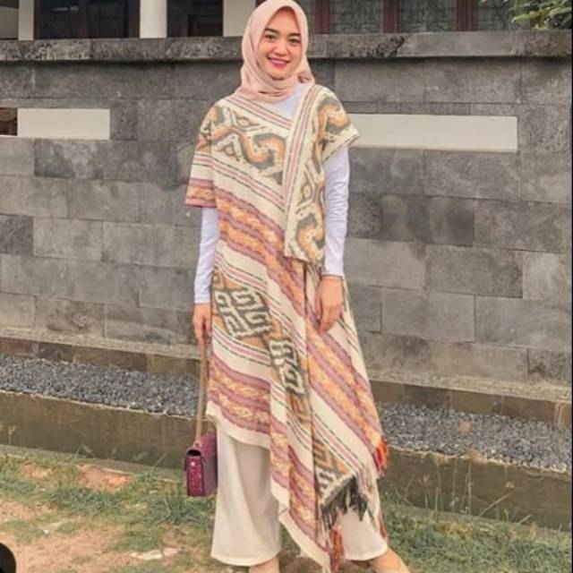 Tunik tenun motif torja clasik original O1 + free masker tenun + free ikat pinggang
