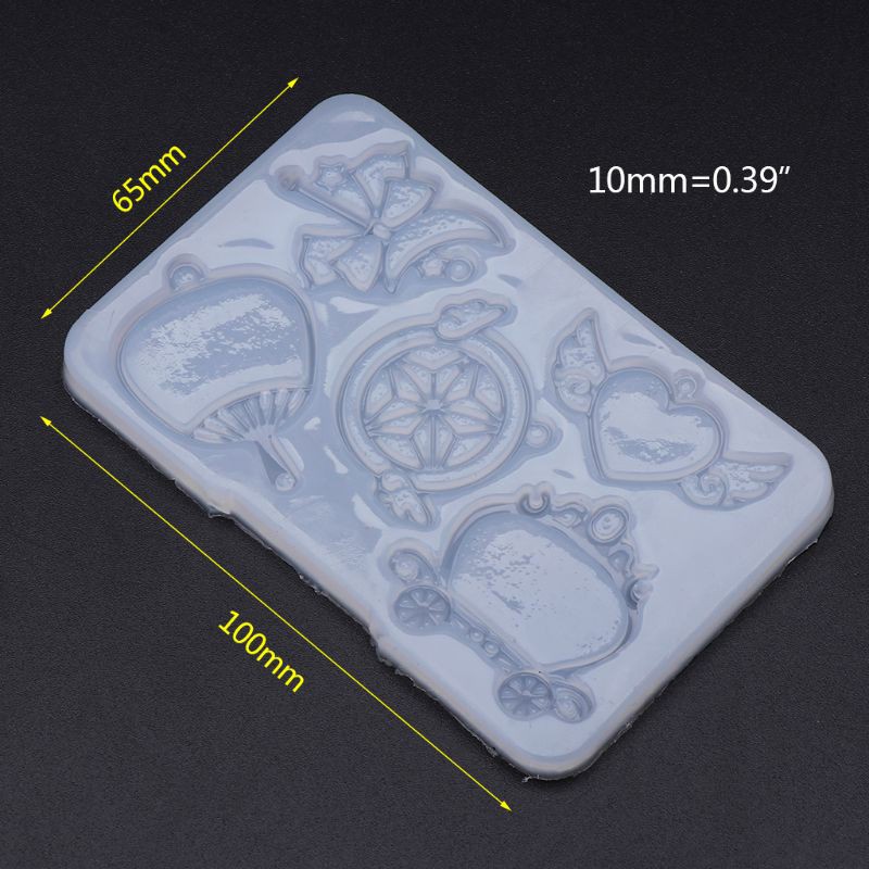 Glitter Silicone Mold DIY Jewelry Frame Cake Decoration Epoxy Resin Crafts Pendant Bakery Crafts Molds Combine Accessories