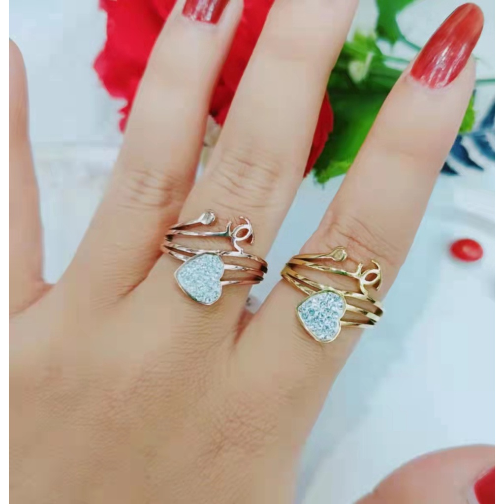 Cincin Titanium Permata Perhiasan Fashion 8700-8703