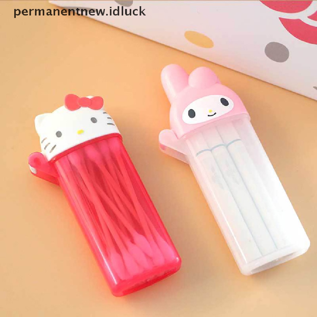 Kotak Penyimpanan Kapas Desain Kartun Hello Kitty My Melody Untuk Aksesoris